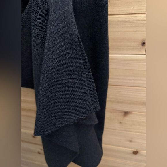 Vintage Talbots Size Medium Petite Charcoal Gray Wool Maxi Dress - Picture 7 of 11